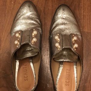 Schutz Metallic Mules